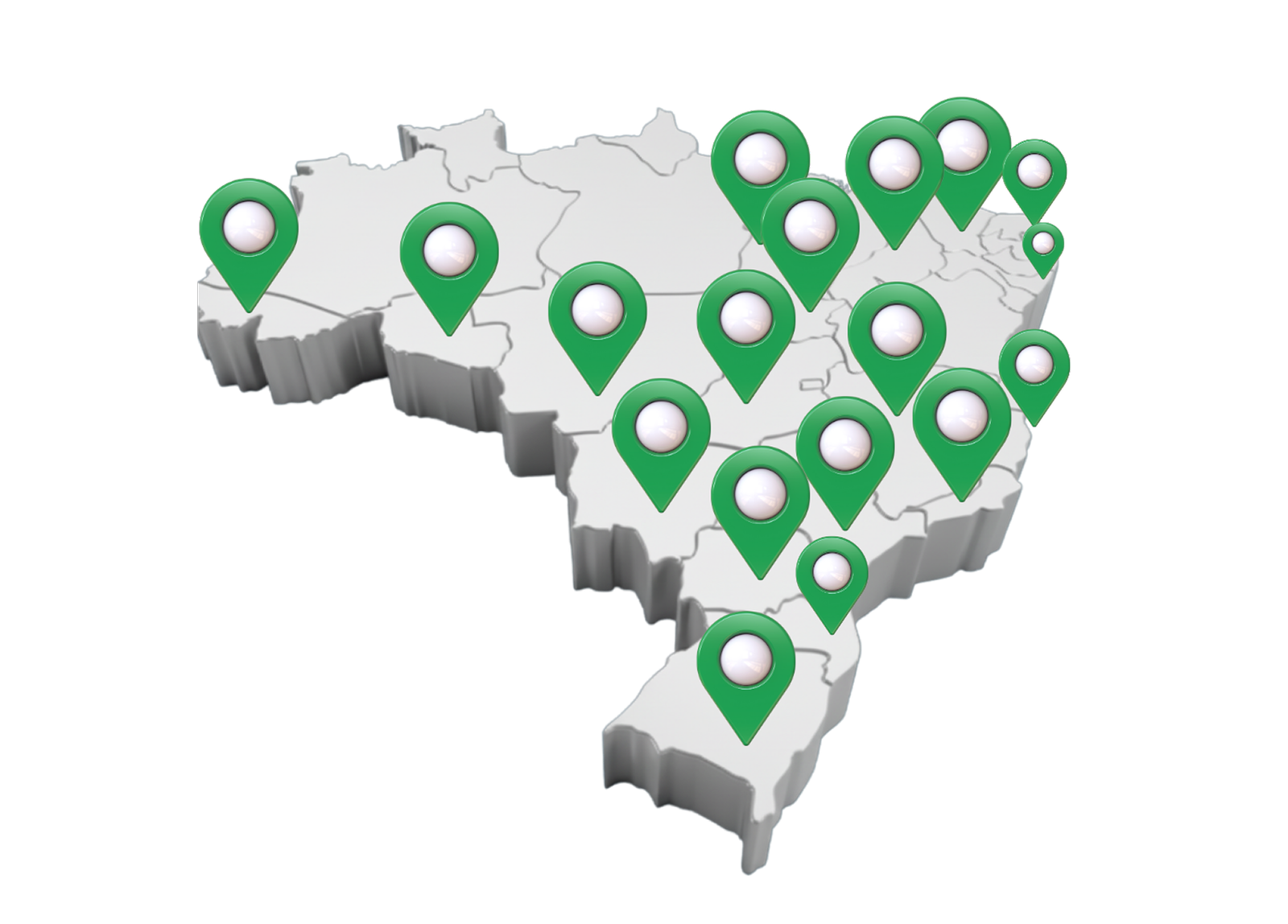 Mapa de Atuação Brasil